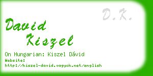 david kiszel business card